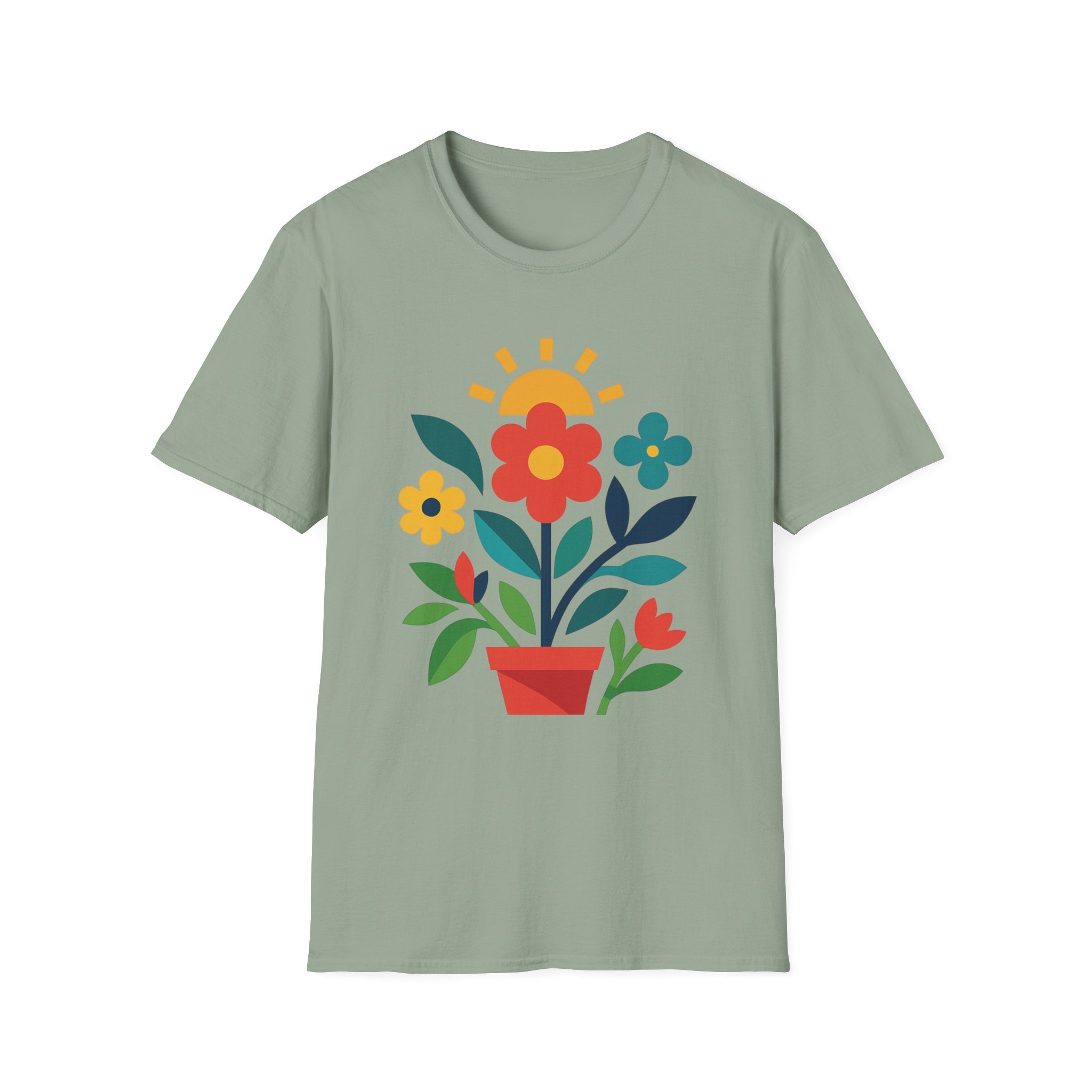 Retro Floral Garden T-Shirt