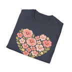 Smiling Floral Heart T-Shirt