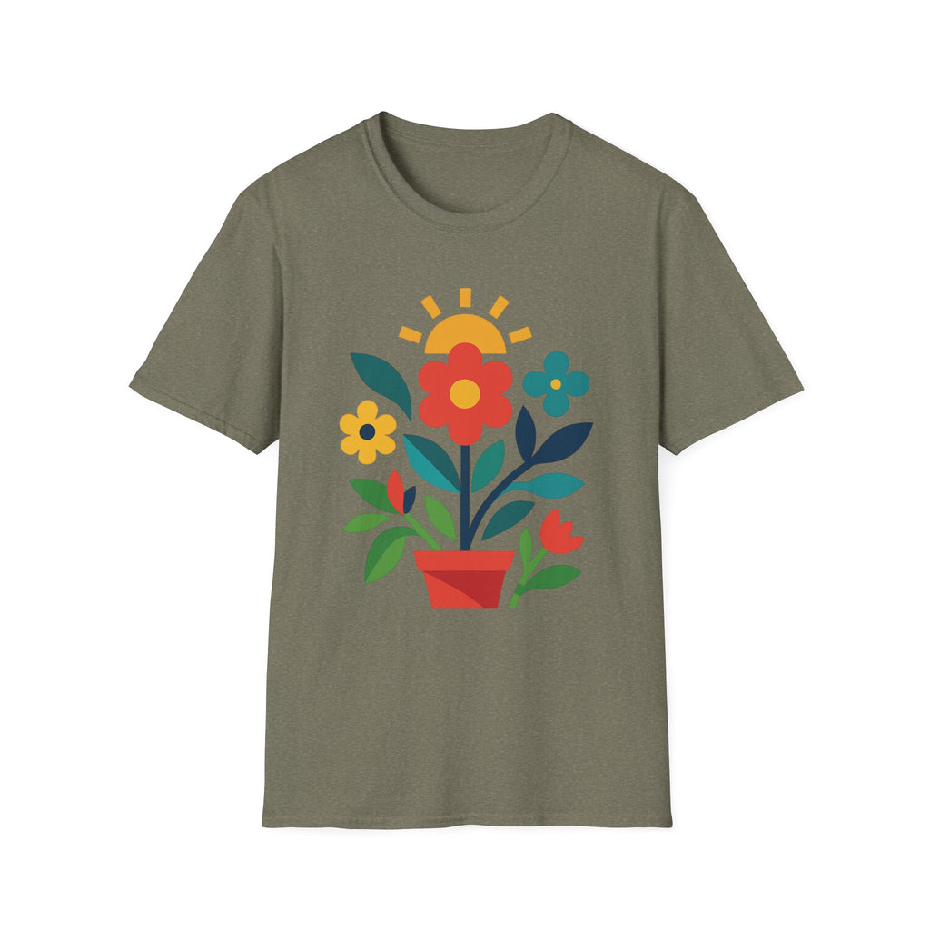 Retro Floral Garden T-Shirt