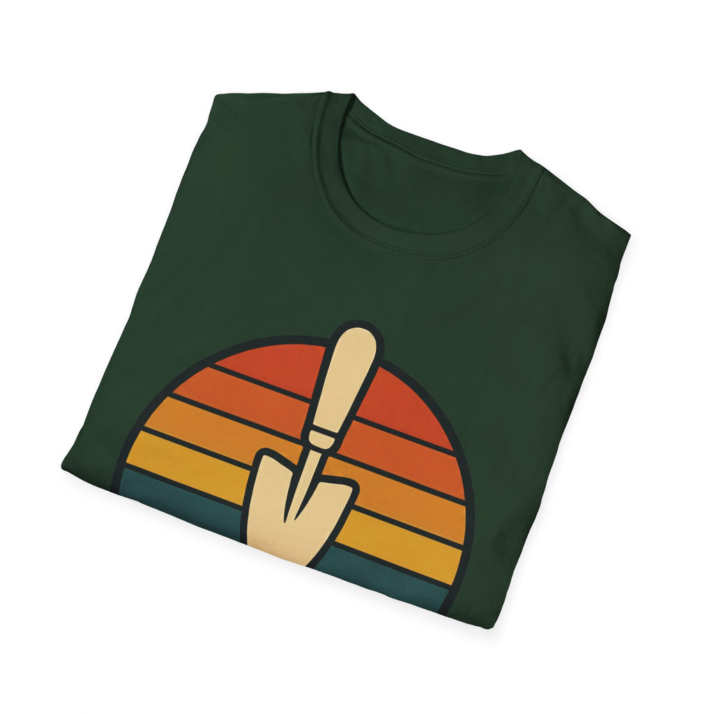 Retro Garden Trowel Sunset T-Shirt