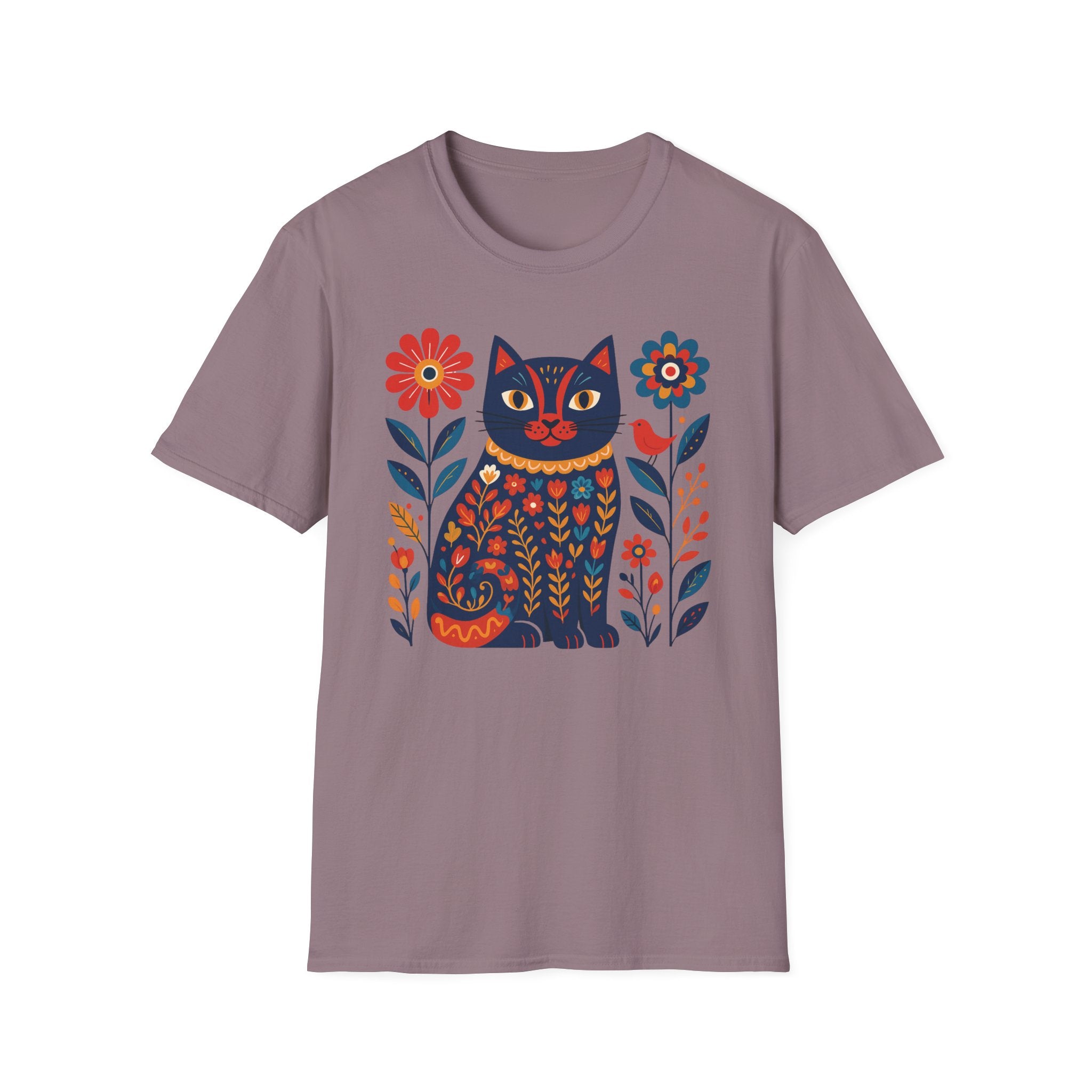 Retro Floral Cat T-Shirt