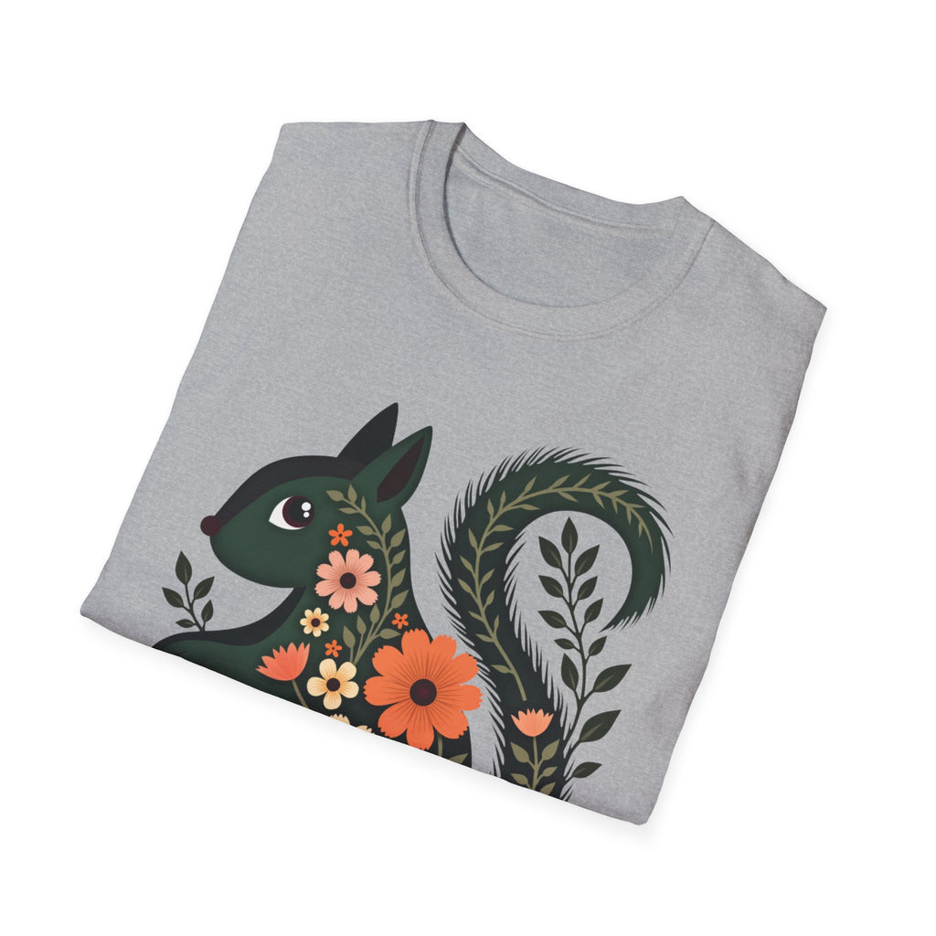 Floral Forest Squirrel T-Shirt