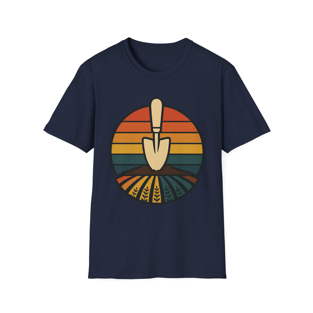 Retro Garden Trowel Sunset T-Shirt