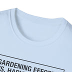 Gardening Effort vs. Harvest Yield – The Math Isn’t in Our Favor T-Shirt