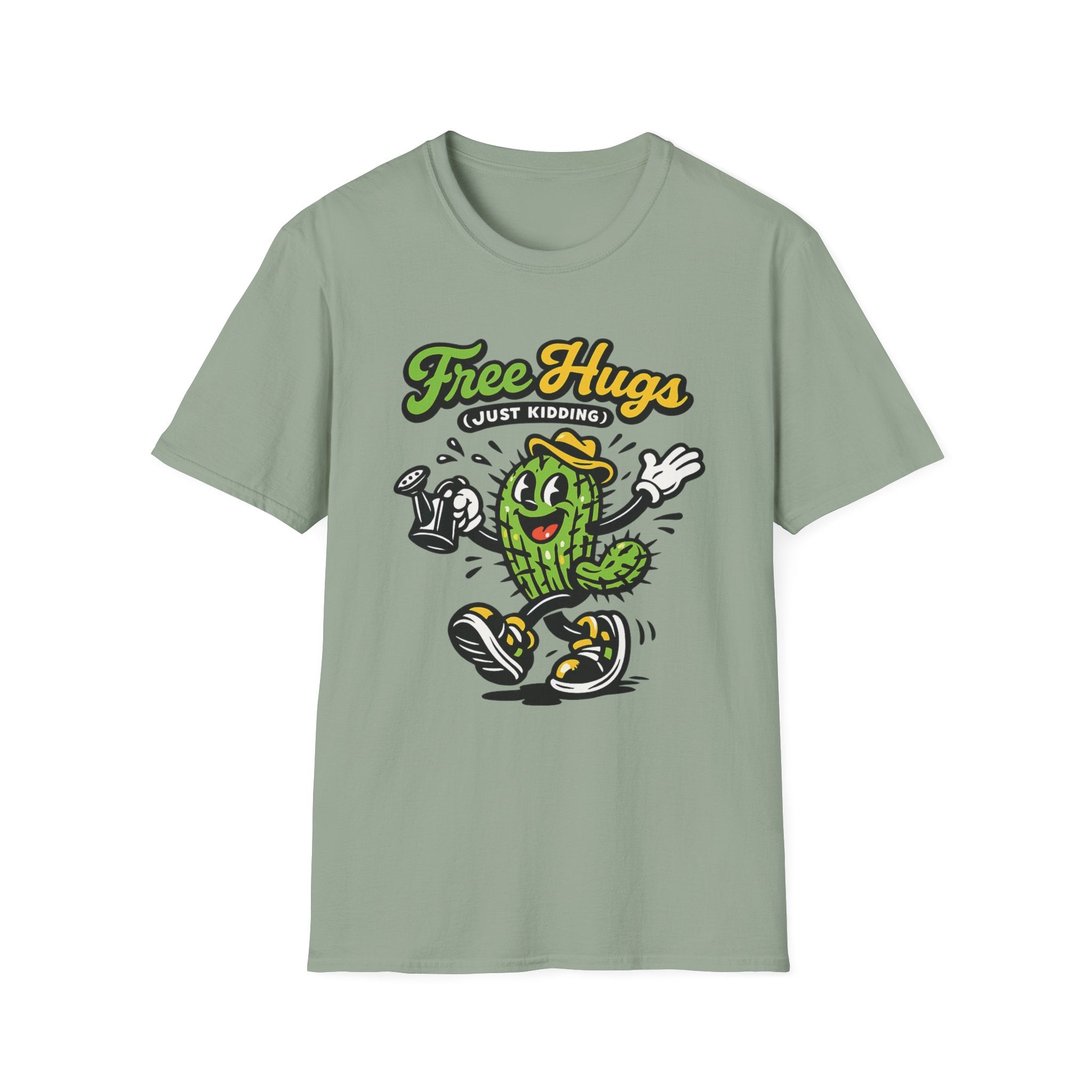 Free Hugs (Just Kidding) Retro Cactus T-Shirt