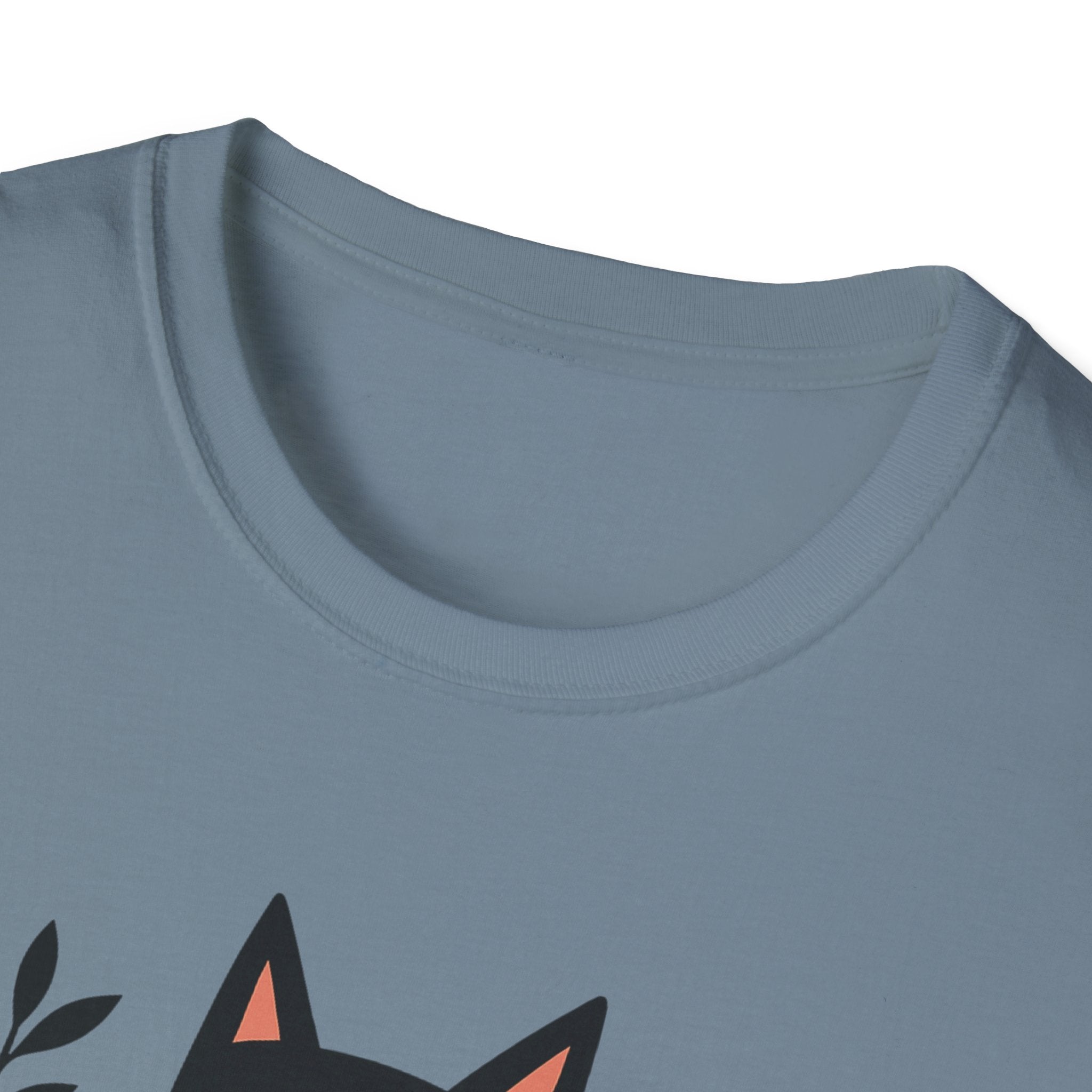 Floral Black Cat T-Shirt