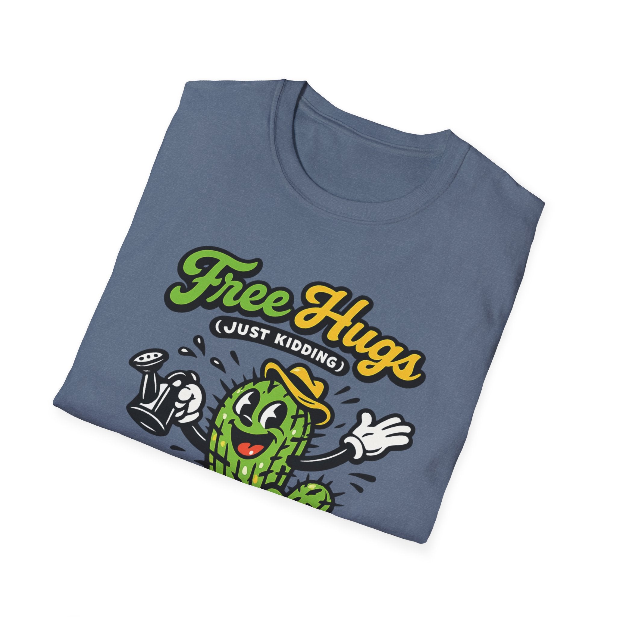 Free Hugs (Just Kidding) Retro Cactus T-Shirt