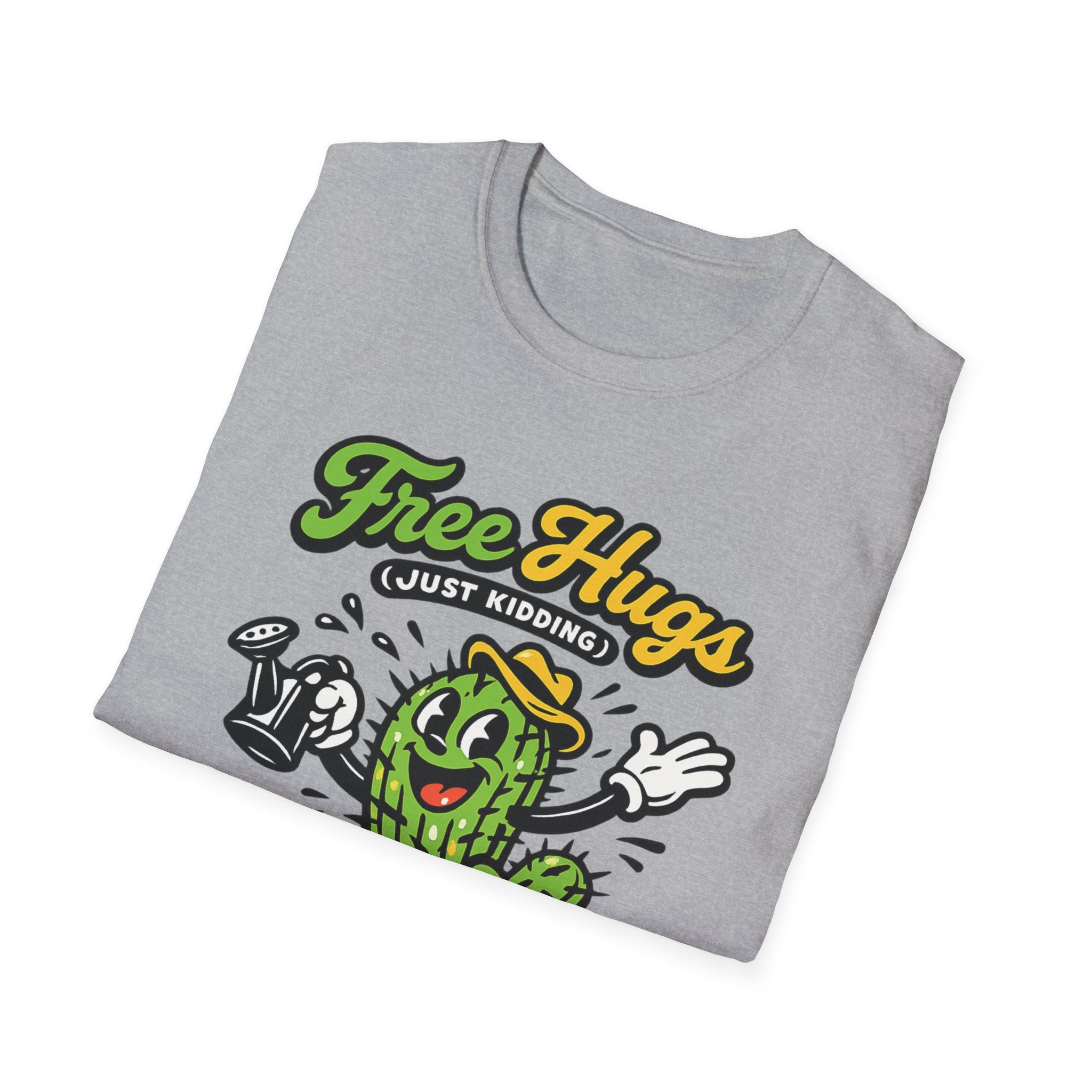 Free Hugs (Just Kidding) Retro Cactus T-Shirt