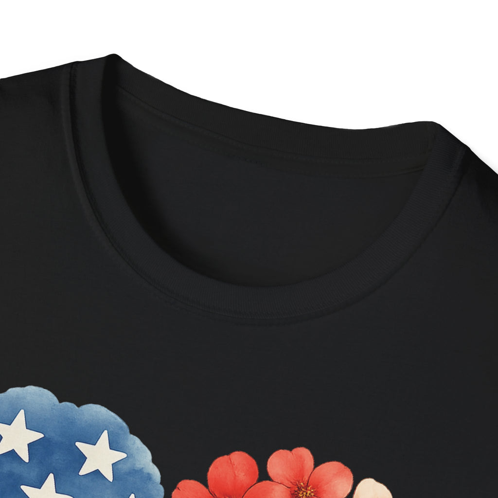 Floral American Heart T-Shirt