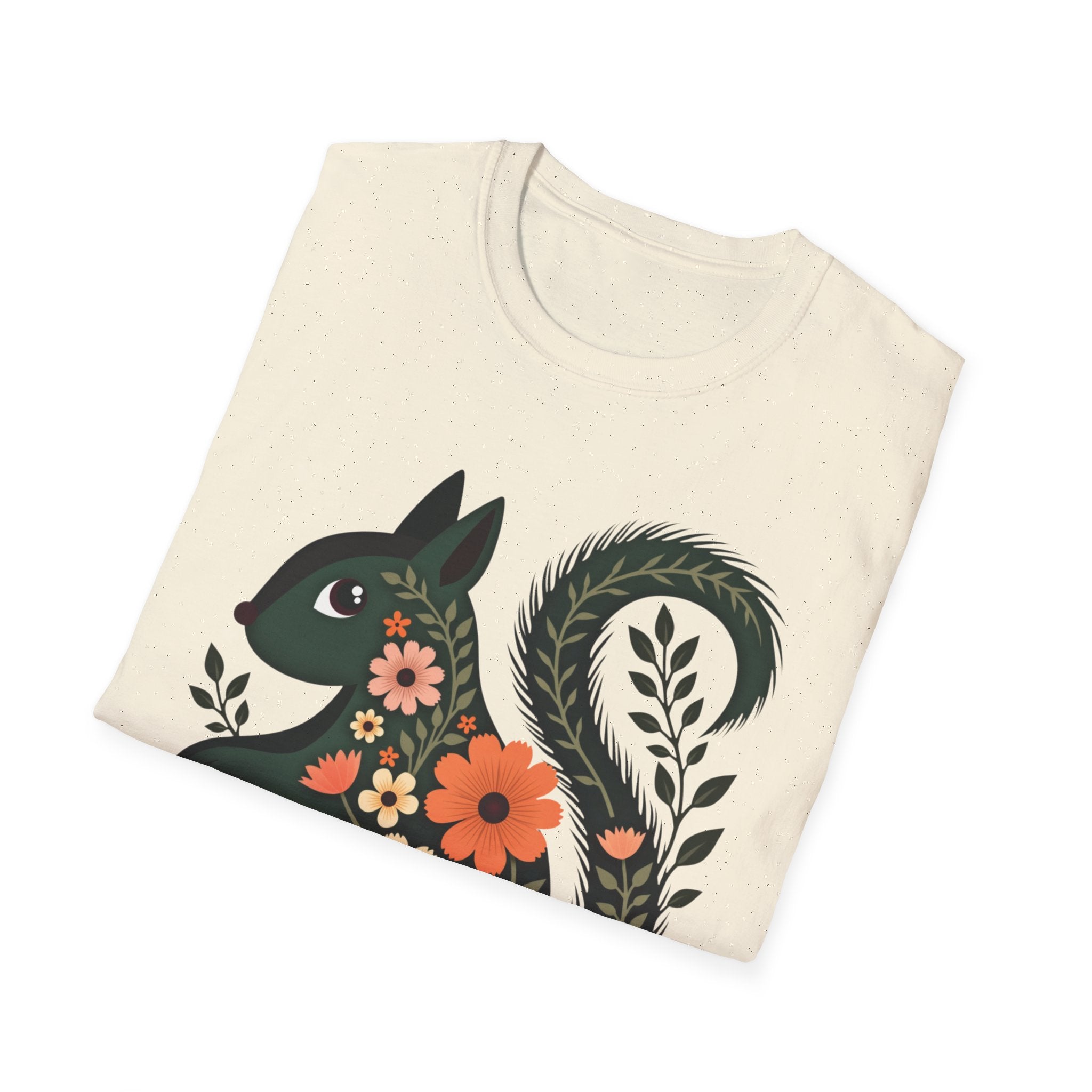 Floral Forest Squirrel T-Shirt