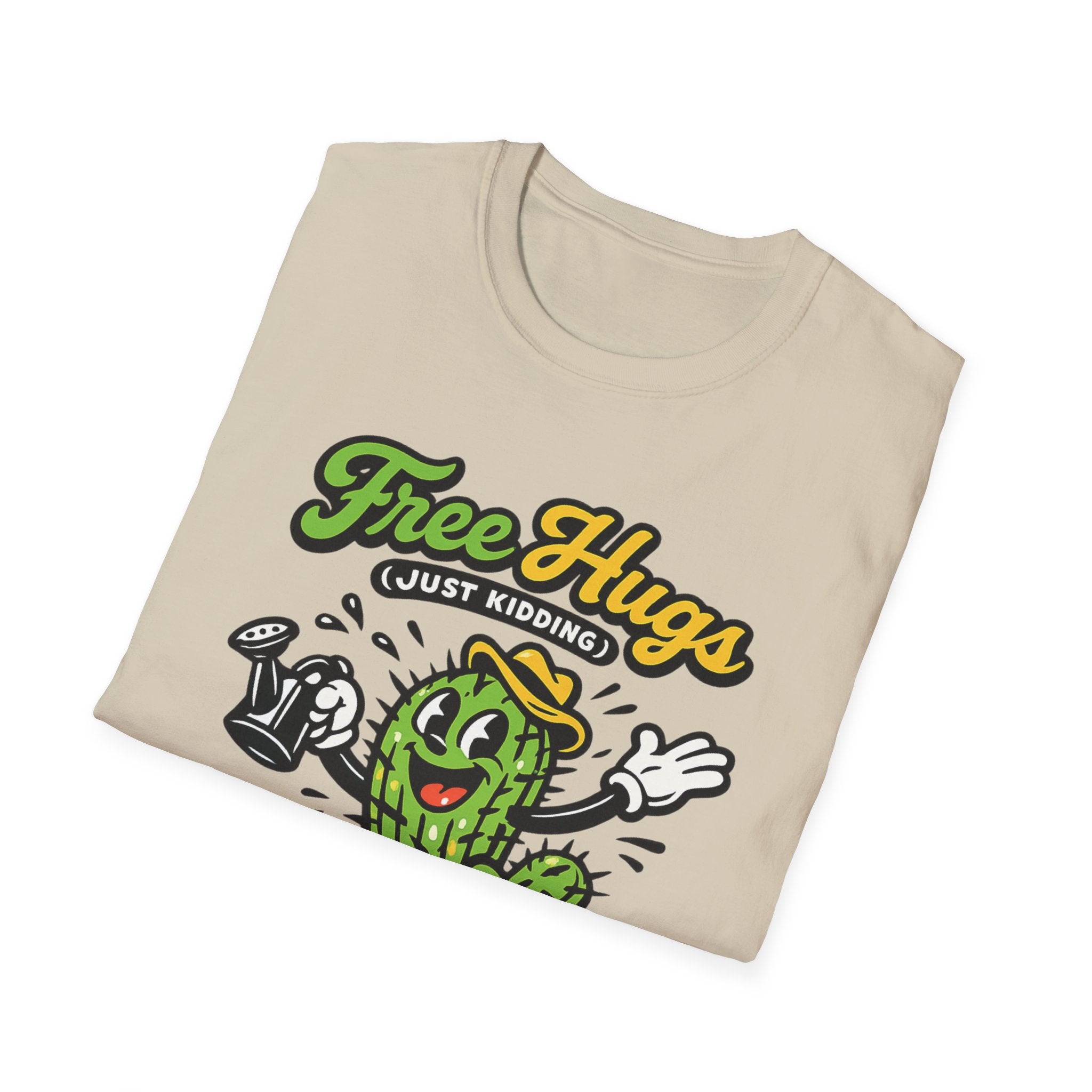 Free Hugs (Just Kidding) Retro Cactus T-Shirt