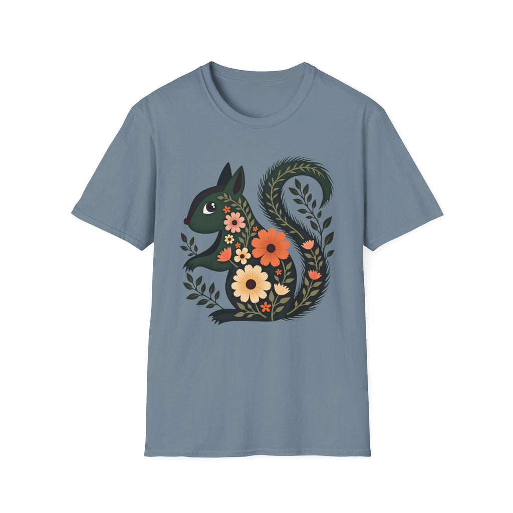 Floral Forest Squirrel T-Shirt