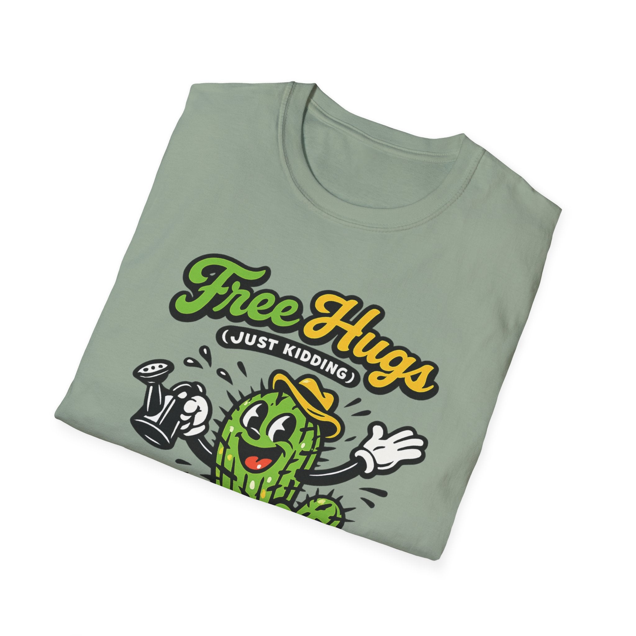 Free Hugs (Just Kidding) Retro Cactus T-Shirt