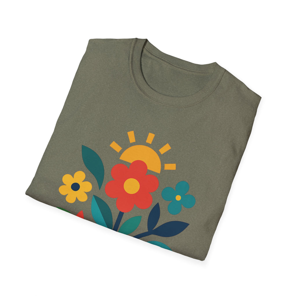 Retro Floral Garden T-Shirt