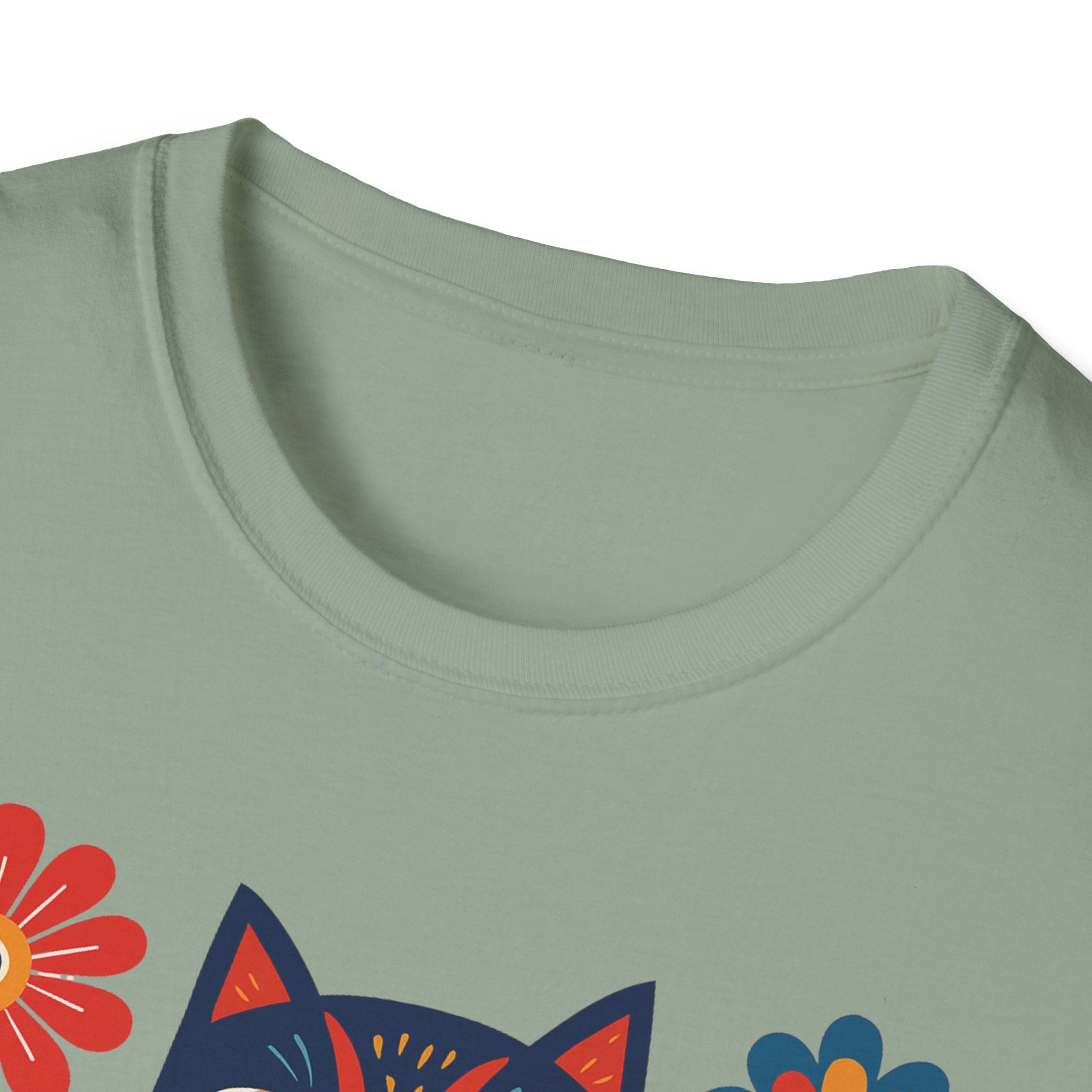 Retro Floral Cat T-Shirt
