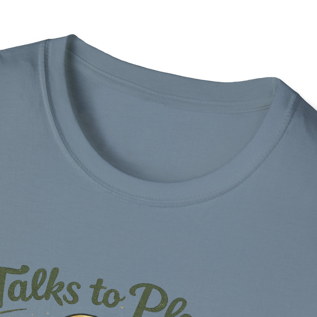 Talks to Plants – They Seem to Like It (Male Gardener) T-Shirt