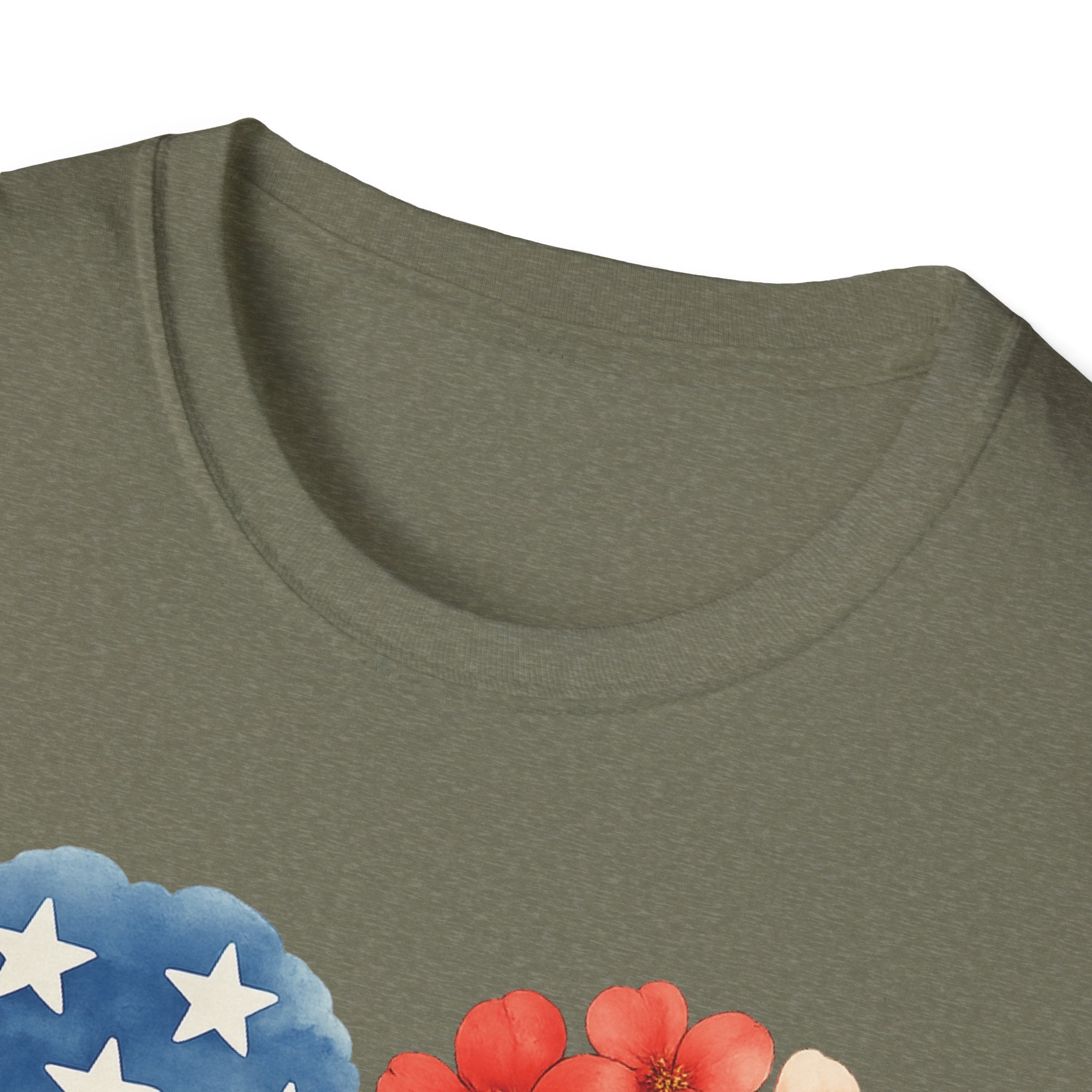 Floral American Heart T-Shirt