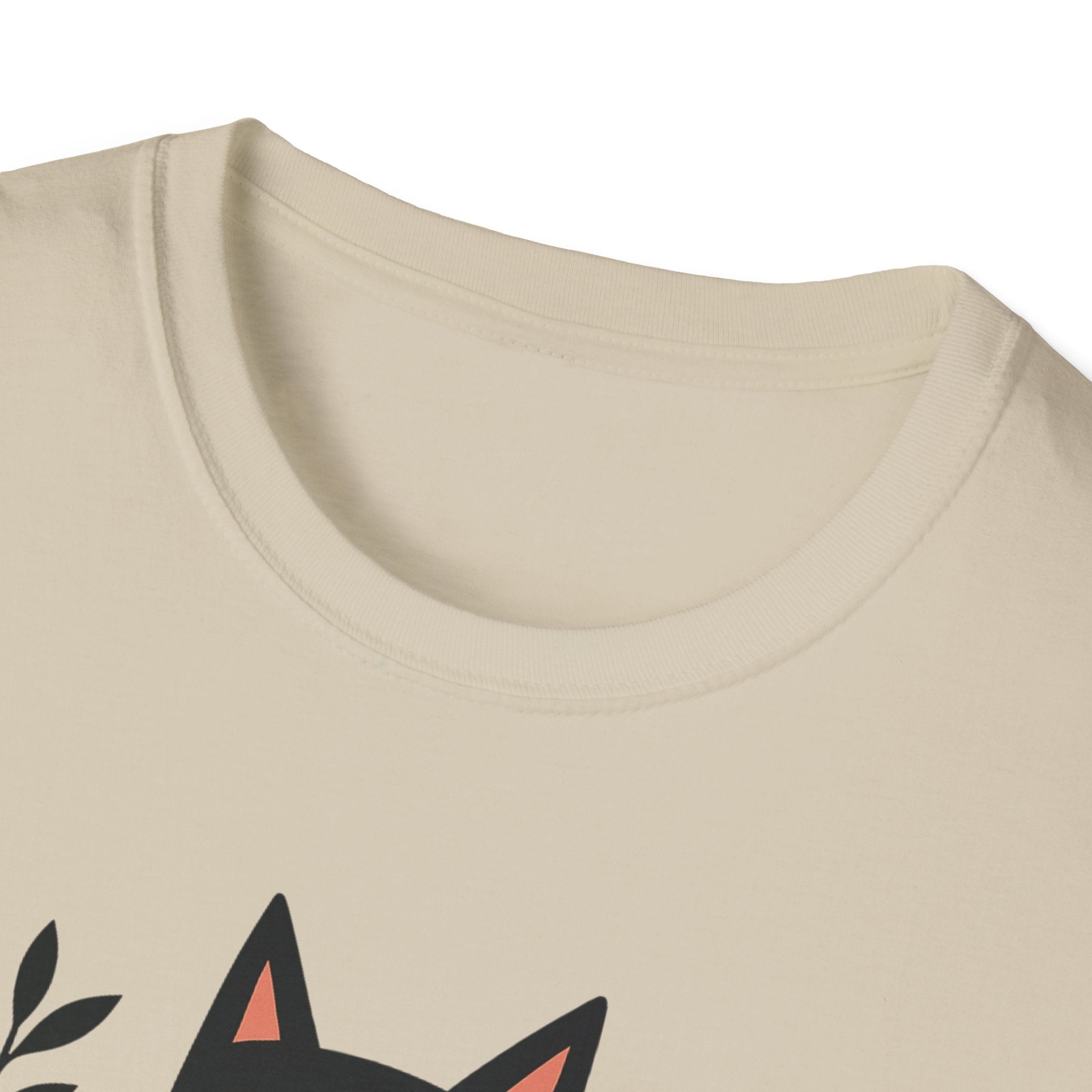 Floral Black Cat T-Shirt