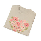 Smiling Floral Heart T-Shirt