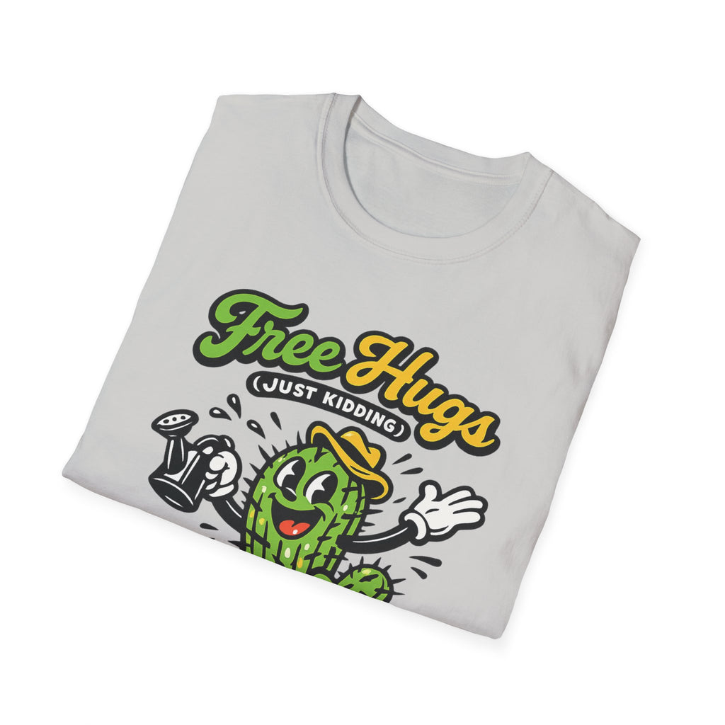 Free Hugs (Just Kidding) Retro Cactus T-Shirt