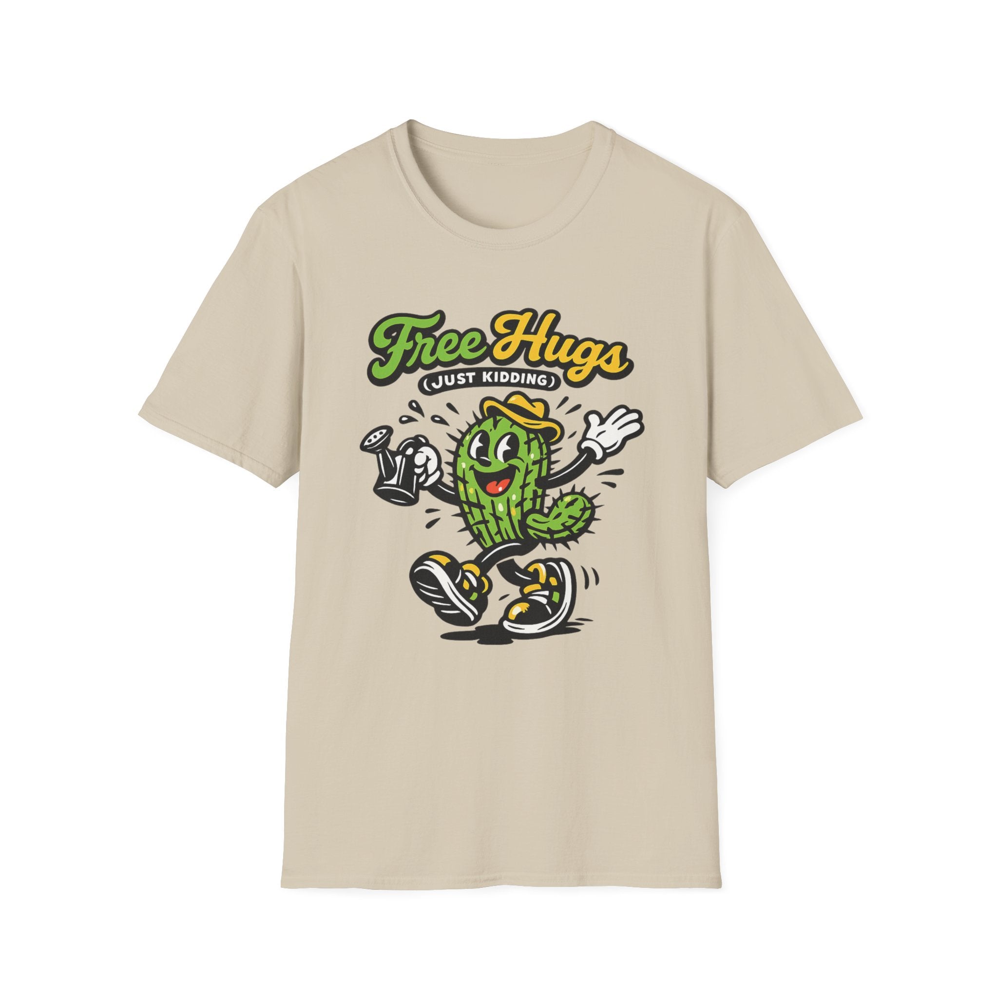 Free Hugs (Just Kidding) Retro Cactus T-Shirt