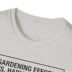 Gardening Effort vs. Harvest Yield – The Math Isn’t in Our Favor T-Shirt