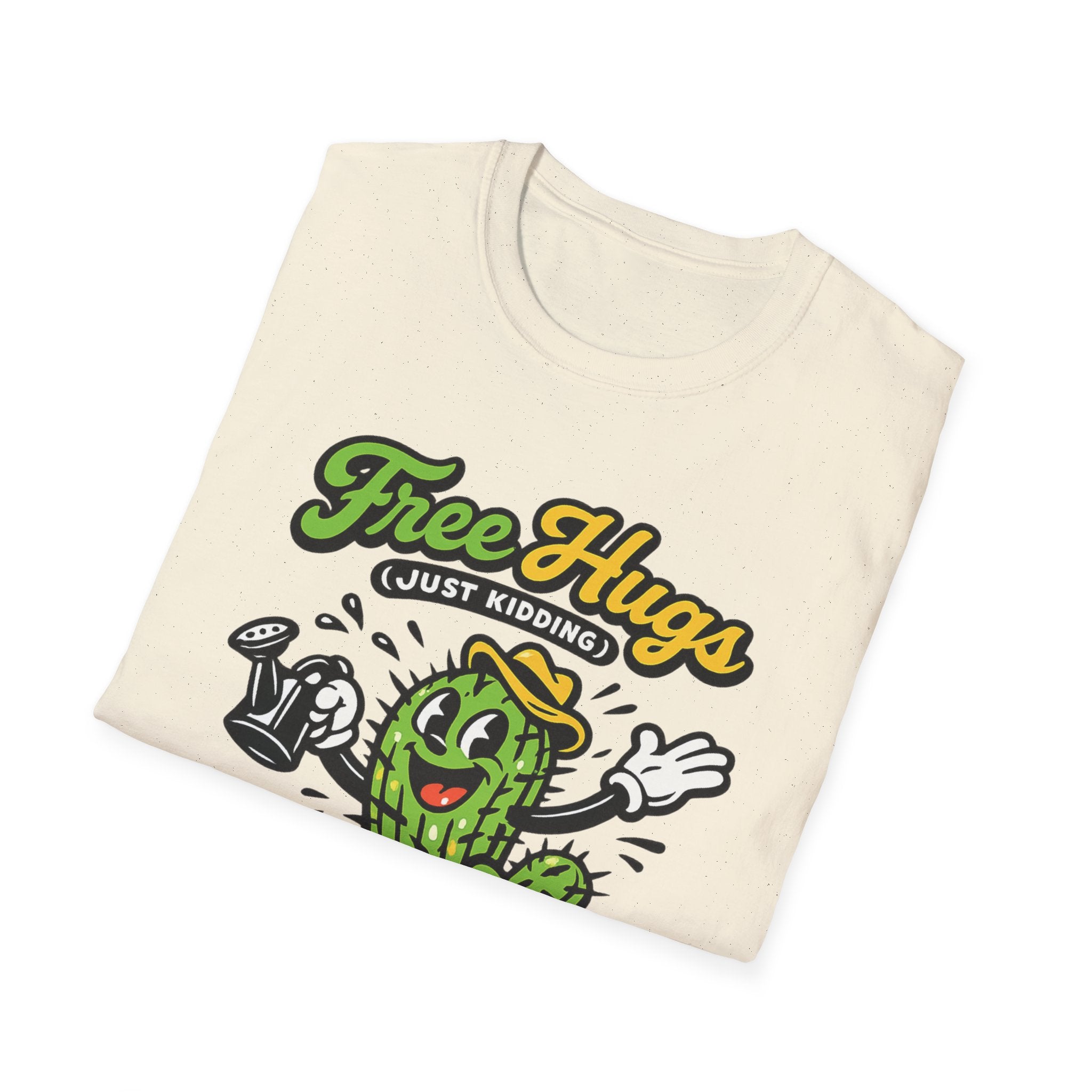 Free Hugs (Just Kidding) Retro Cactus T-Shirt