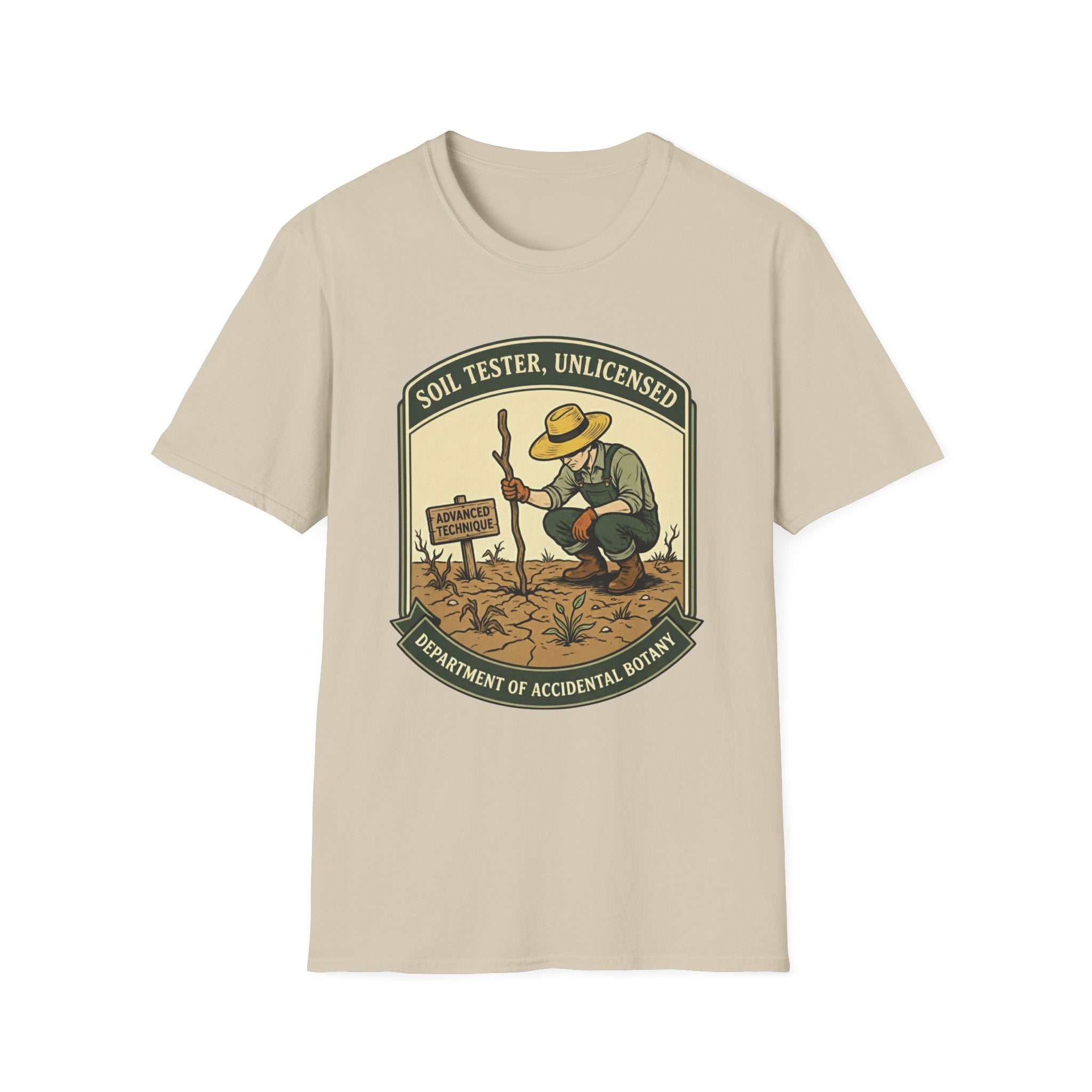 Soil Tester, Unlicensed - Department of Accidental Botany T-Shirt