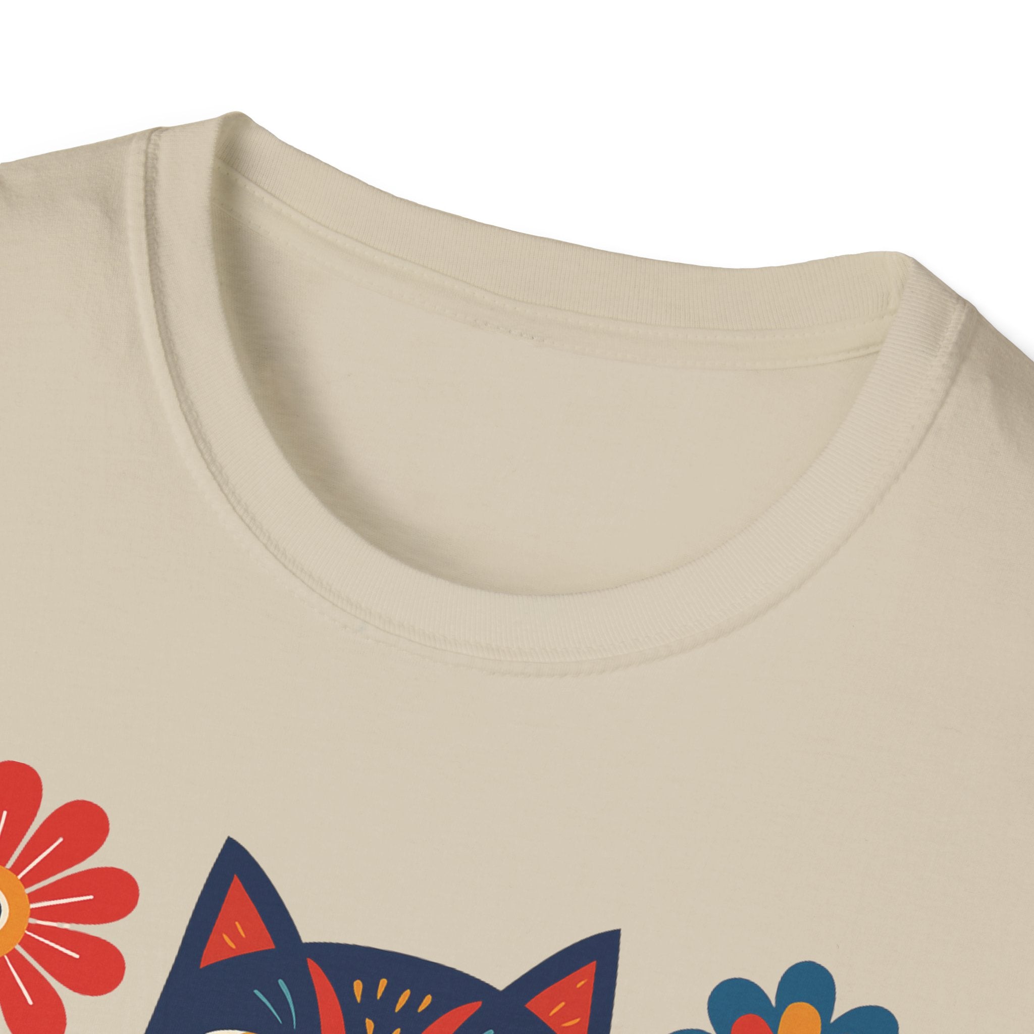 Retro Floral Cat T-Shirt