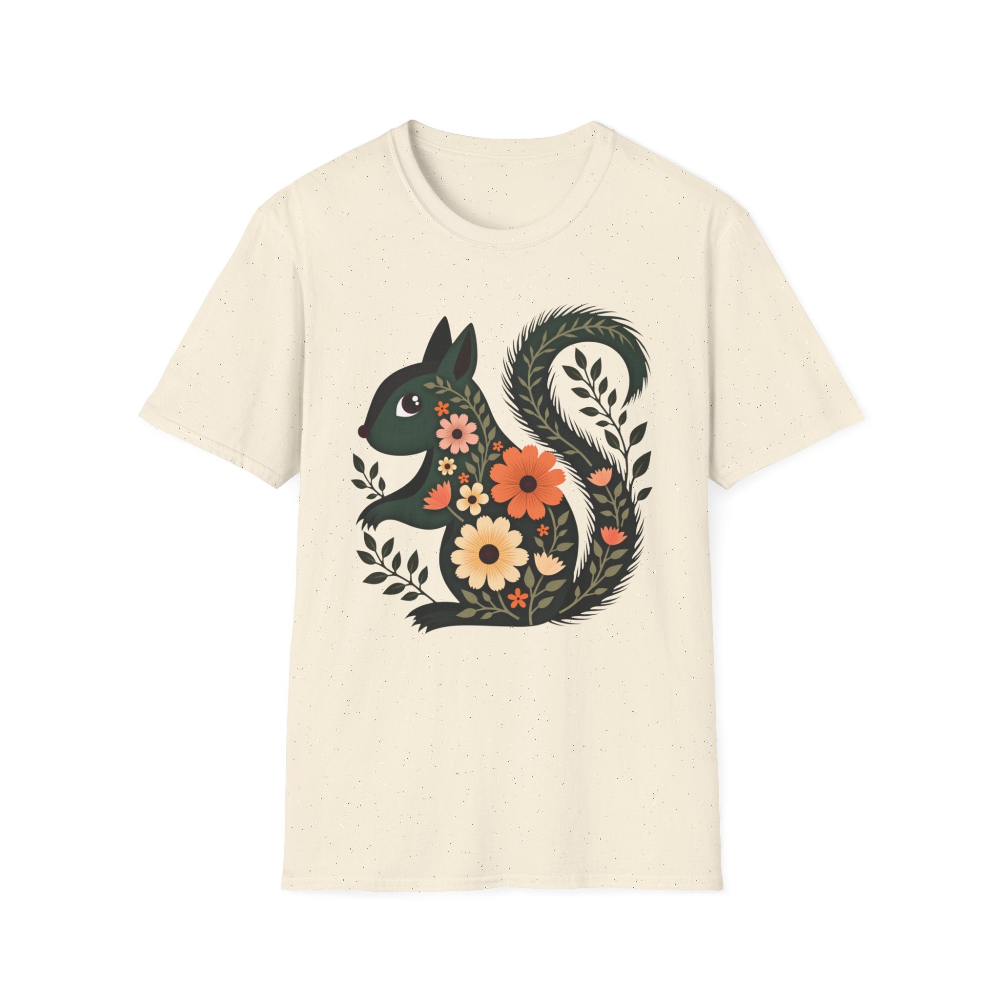 Floral Forest Squirrel T-Shirt