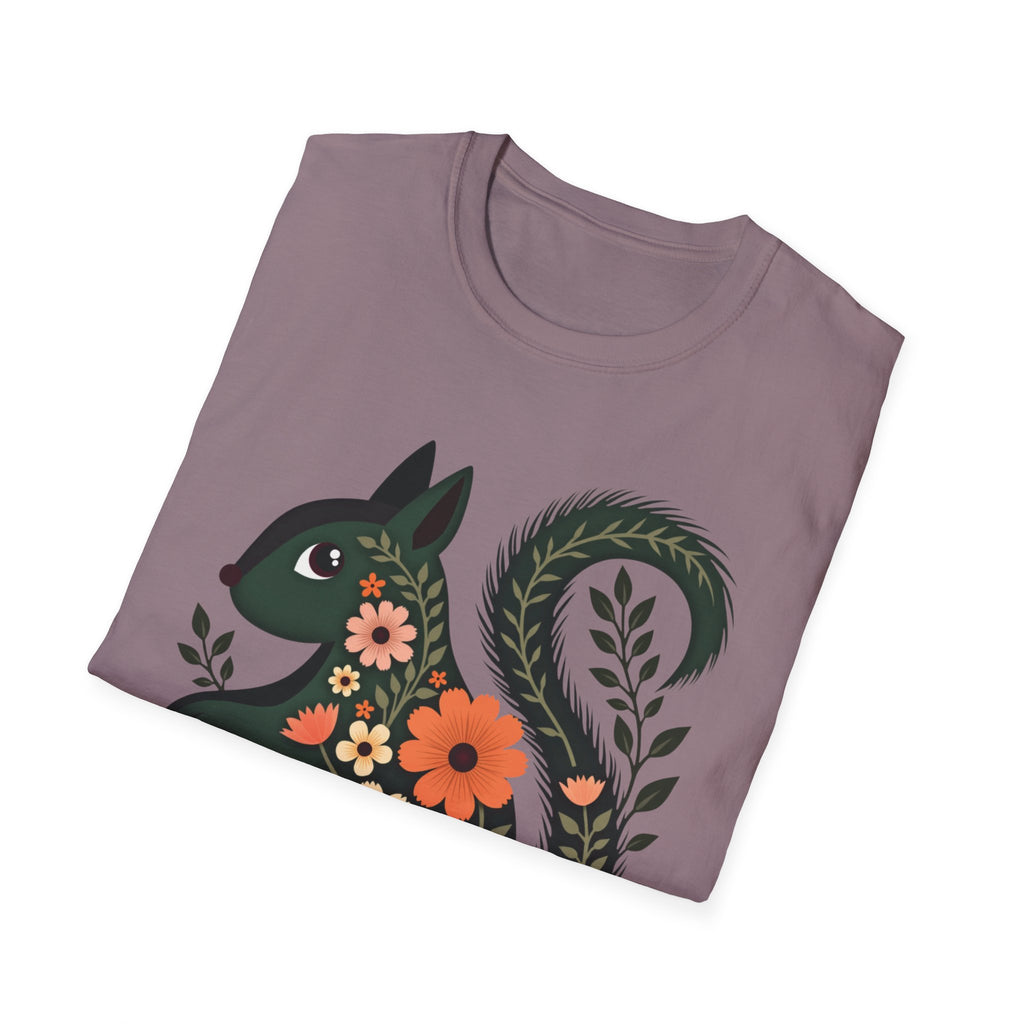 Floral Forest Squirrel T-Shirt