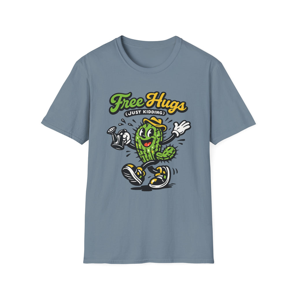 Free Hugs (Just Kidding) Retro Cactus T-Shirt