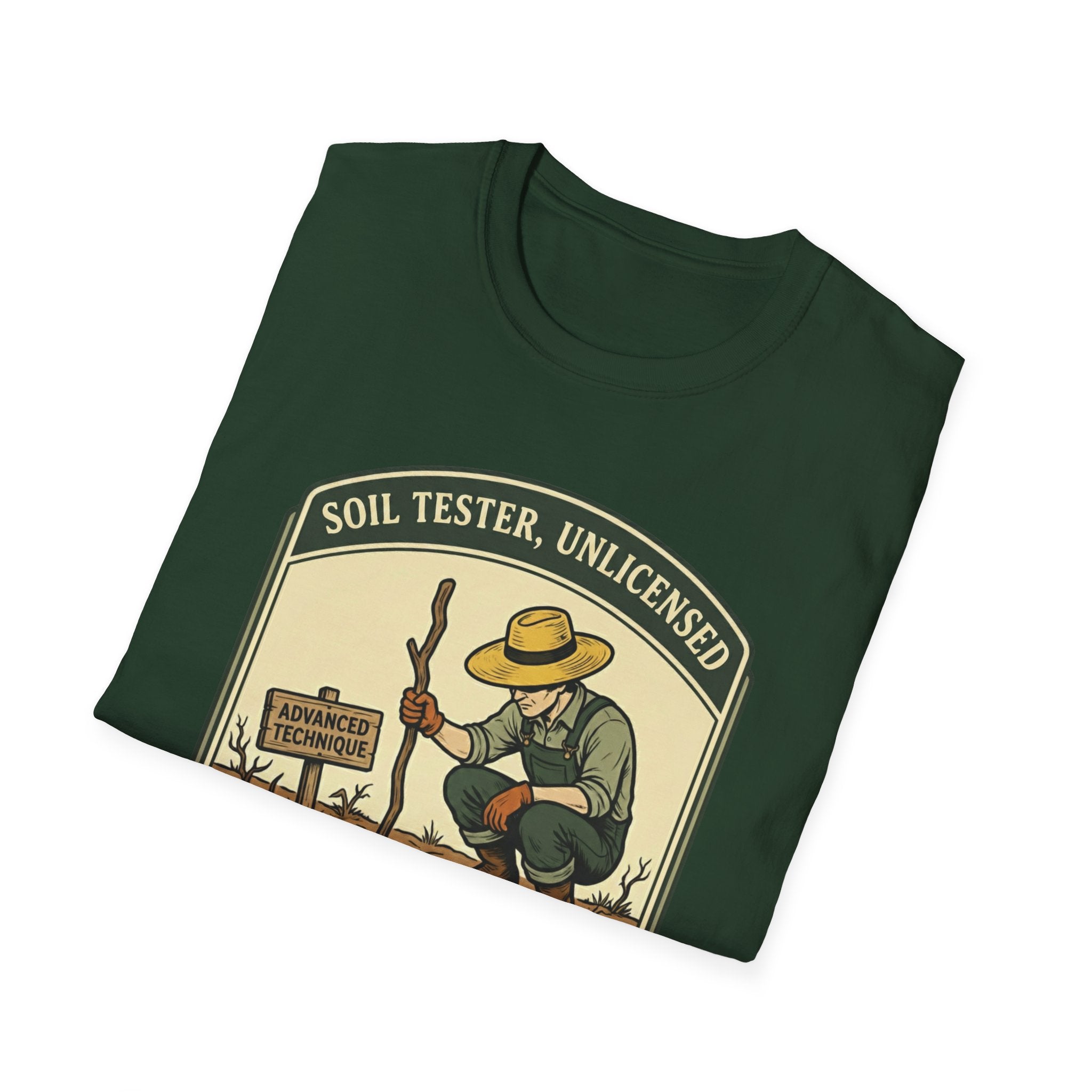 Soil Tester, Unlicensed - Department of Accidental Botany T-Shirt