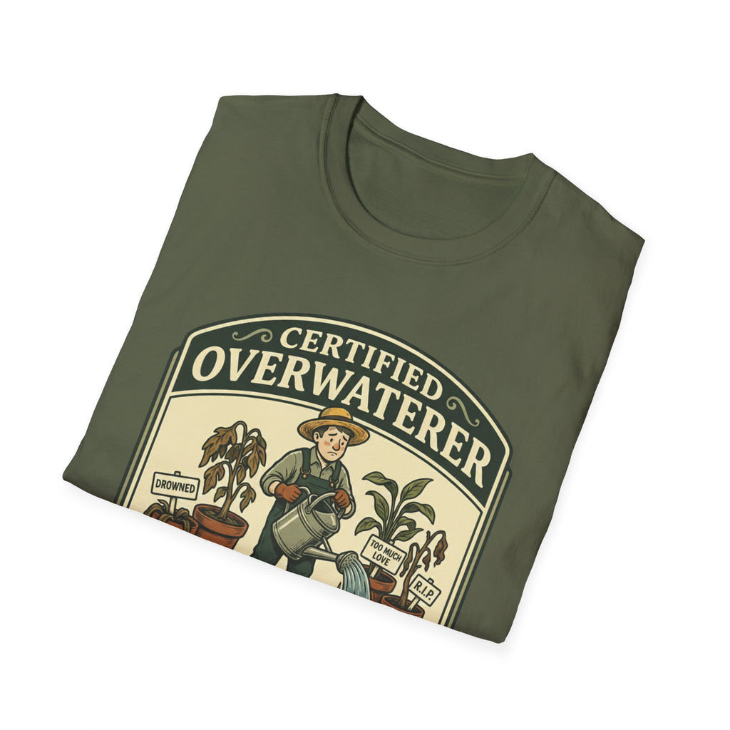 Certified Overwaterer – Department of Accidental Botany T-Shirt