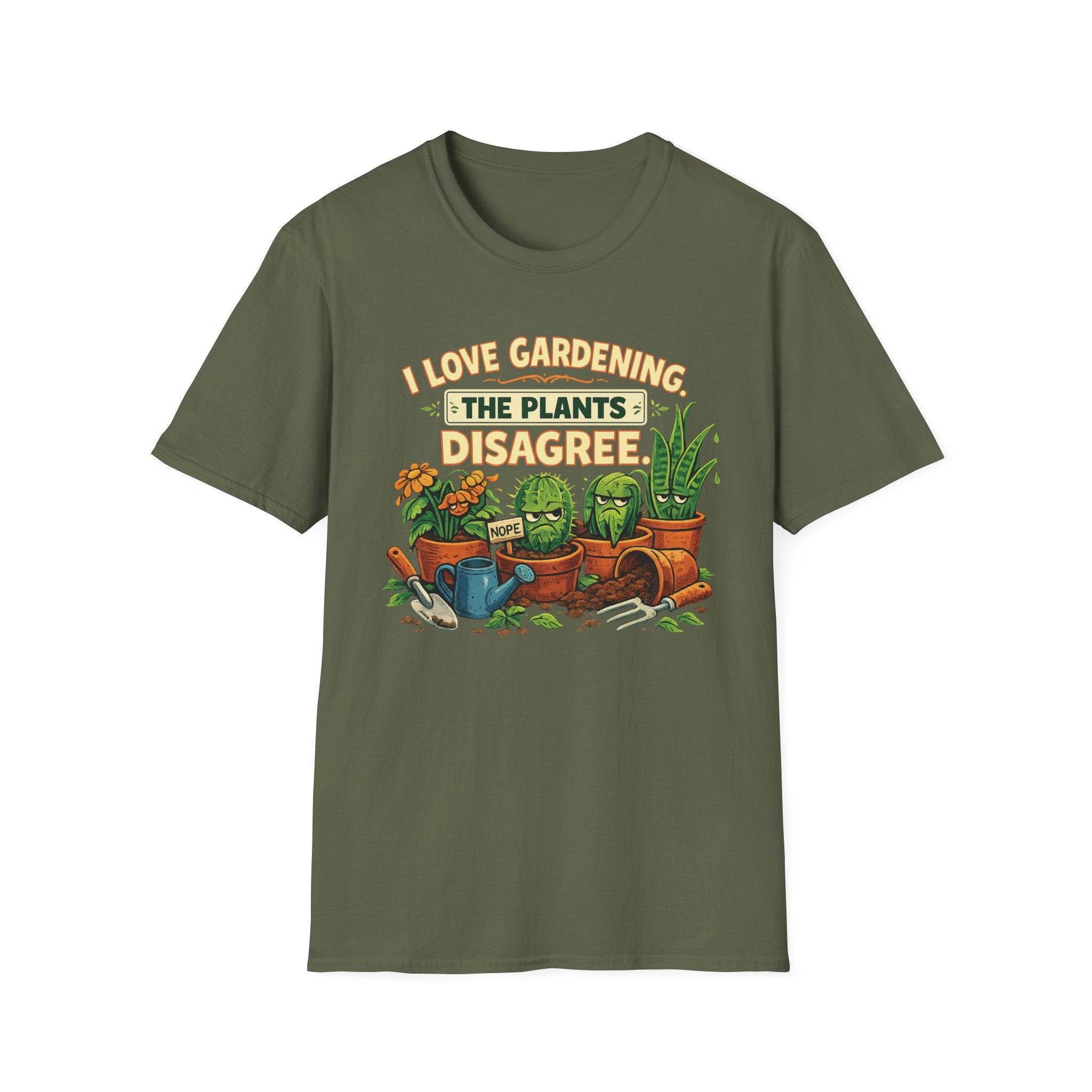 I Love Gardening. The Plants Disagree - Vintage Style T-Shirt