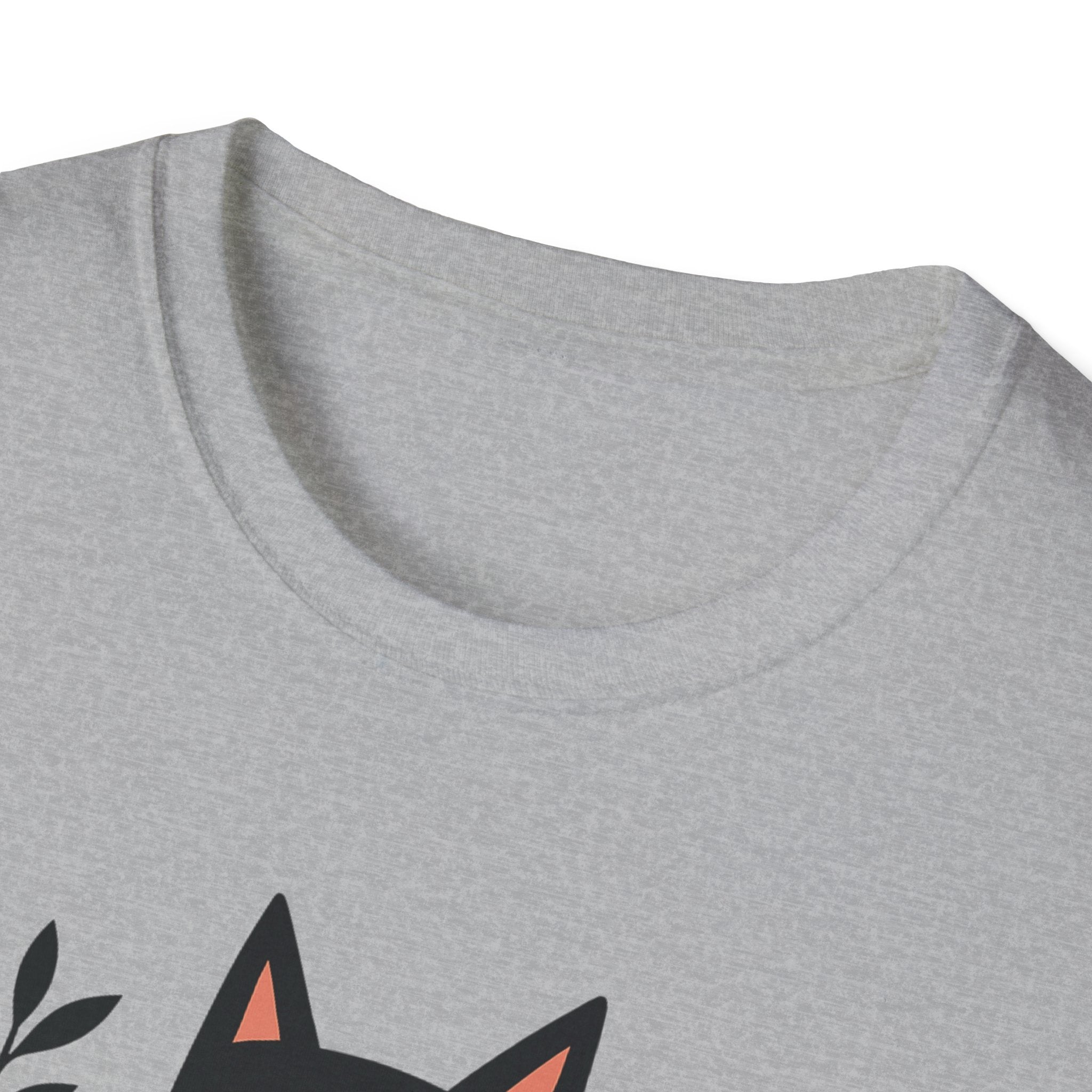 Floral Black Cat T-Shirt