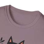 Floral Black Cat T-Shirt