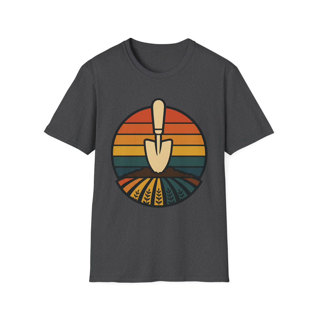 Retro Garden Trowel Sunset T-Shirt