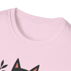 Floral Black Cat T-Shirt