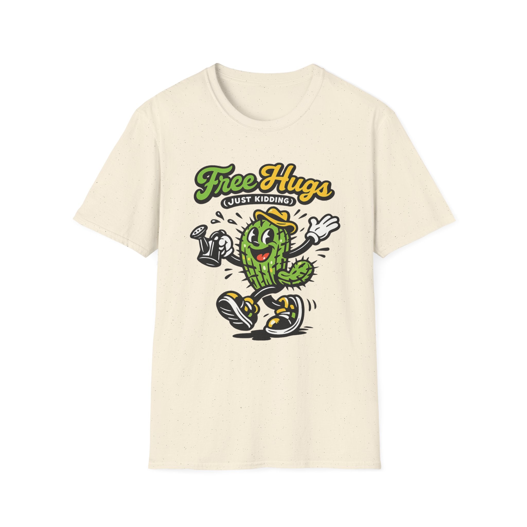 Free Hugs (Just Kidding) Retro Cactus T-Shirt
