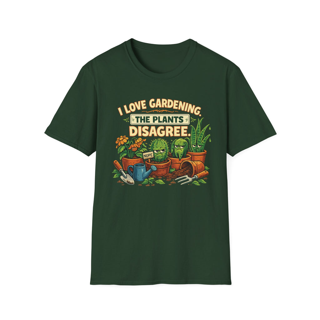 I Love Gardening. The Plants Disagree - Vintage Style T-Shirt