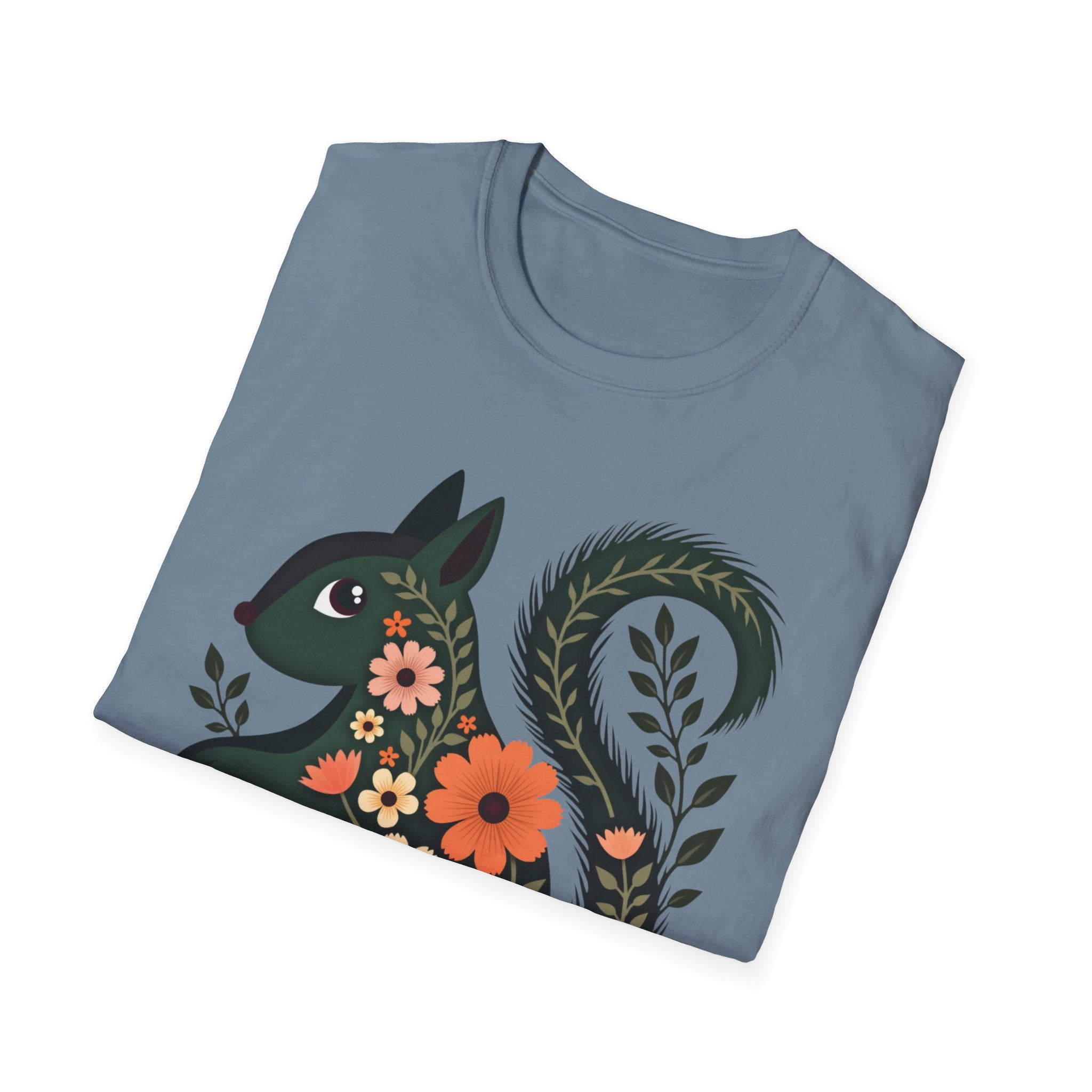 Floral Forest Squirrel T-Shirt